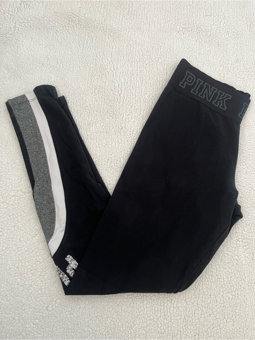 victoria’s secret PINK black logo leggings